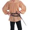 Men's Medieval Shirt Romantic Tunic with Gathered Yoke Elastic Band Cuffs One Size